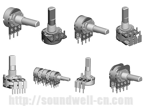 RD16 metal shaft rotary potentiometer